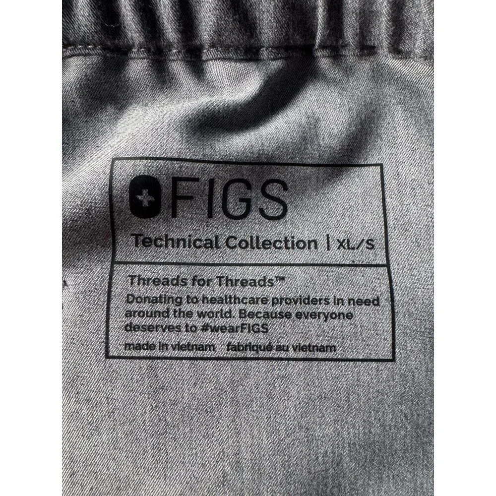 FIGS Mens Sz XL Short Pisco Basic Scrub Pants in Graphite Gray